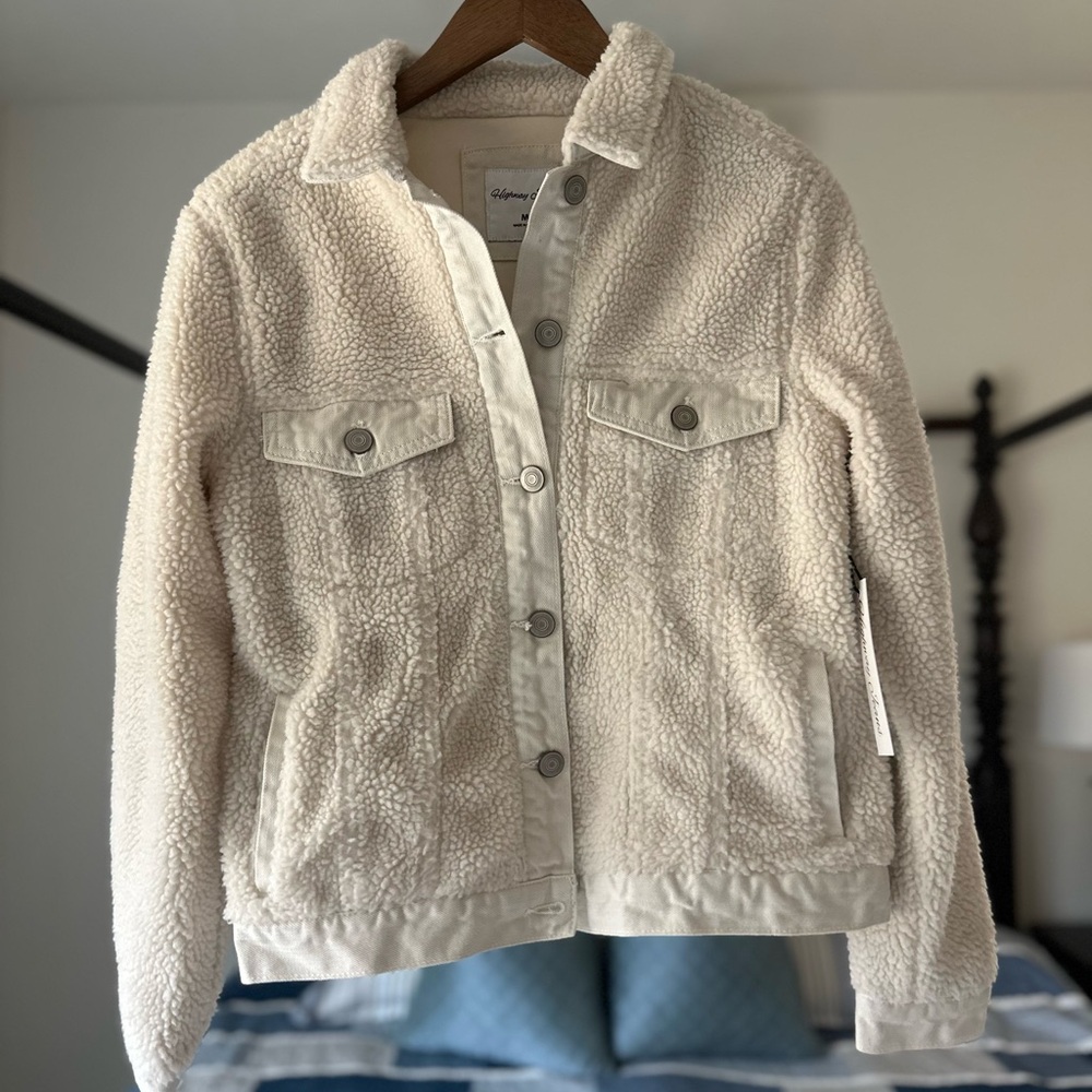Highway Jeans Cream Teddy Jacket